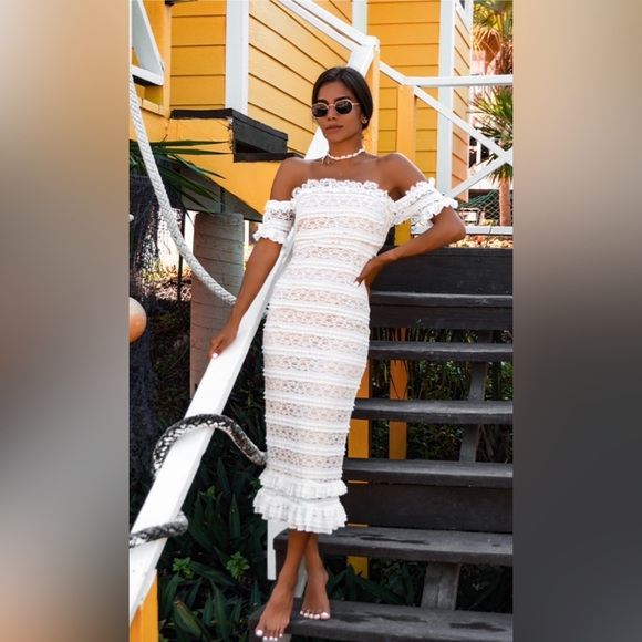 Likely Women's Milaro Off-The-Shoulder Dress - Ivory - Size 8 - Picture 1 of 15